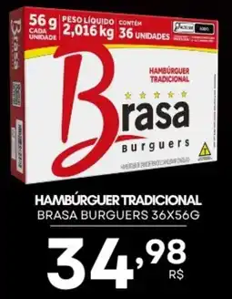 Mercadão Atacadista Hambúrguer tradicional brasa burguers oferta