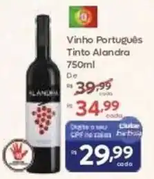 Barbosa Supermercados Vinho Português Tinto Alandra oferta