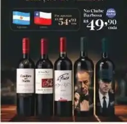 Barbosa Supermercados vinho argentino e chileno oferta
