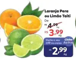 Barbosa Supermercados Laranja Pera ou Limão Taiti oferta