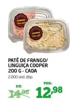 Cooper Patê de frango/linguiça cooper oferta