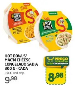 Cooper Hot bowls/ mac'n cheese congelado sadia oferta