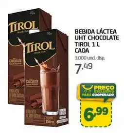 Cooper Bebida láctea uht chocolate tirol 1 l cada oferta