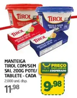 Cooper Manteiga tirol com sem sal oferta
