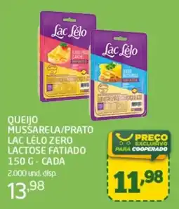 Cooper Queijo mussarela/prato lac lélo zero lactose fatiado oferta