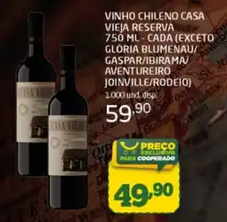 Cooper vinho chileno casa vieja reserva oferta