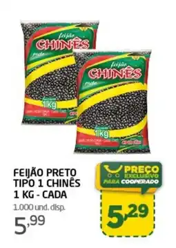 Cooper Feijão preto tipo 1 chinês oferta