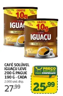 Cooper Café solúvel iguaçu leve oferta