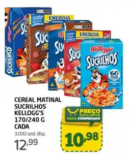 Cooper Cereal matinal sucrilhos kellogg's oferta