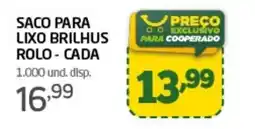 Cooper saco para lixo brilhus rolo - cada oferta
