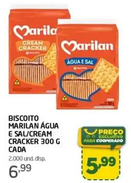 Cooper biscoito marilan água e sal/cream cracker oferta