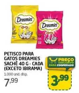 Cooper petisco para gatos dreamies sachê oferta