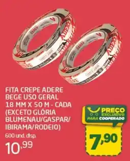 Cooper Fita crepe adere bege uso geral oferta