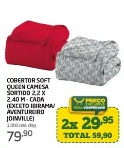 Cooper cobertor soft queen camesa sortido oferta