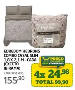Cooper Edredom hedrons combo casal slim oferta