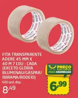 Cooper Fita transparente adere 45 mm x 40 m 7 10u - cada oferta