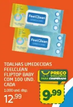 Cooper toalhas umedecidas feelclean flip top baby oferta