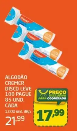 Cooper algodão cremer disco leve oferta