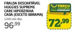 Cooper Fralda descartável huggies supreme care hiperzinha oferta