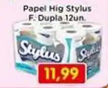 Fonte Nova Papel hig stylus f. dupla 12un. oferta