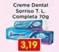 Fonte Nova Creme Dental Sorriso T. L. Completa oferta