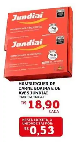 Assaí Atacadista Hamburguer de carne bovina e de aves jundiaí oferta