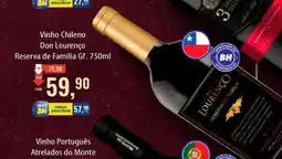 Supermercados BH Vinho Chileno Don Lourenço Reserva de Familia Gf. oferta