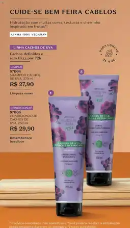 O Boticário Shampoo cachos de uva, oferta