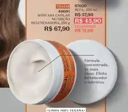 O Boticário Máscara capilar nutrição regeneradora, oferta