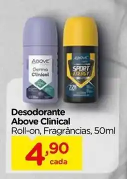 Carrefour Desodorante Above Clinical Roll-on, Fragrâncias oferta