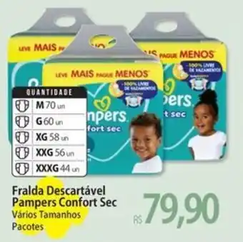 Fralda Descartável Pampers Confort Sec