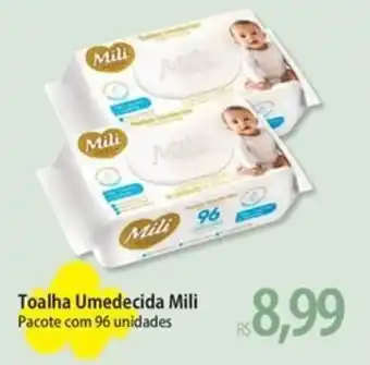 Toalha umedecida mili