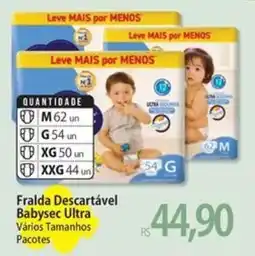 Atacadão Fralda Descartável Babysec Ultra oferta