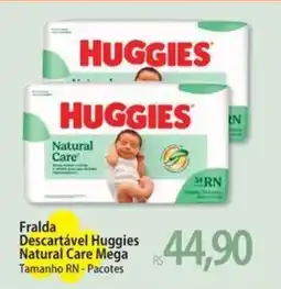 Atacadão Fralda descartável huggies natural care mega oferta