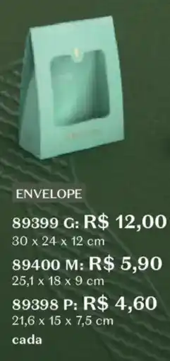 O Boticário Envelope 21.6x15x7.5 cm oferta