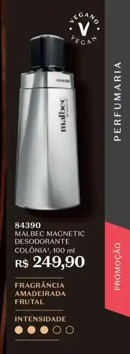 O Boticário Malbec magnetic desodorante colônia, oferta