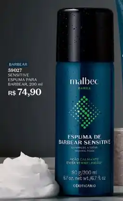 O Boticário Sensitive espuma para barbear oferta