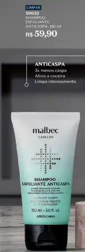 O Boticário Shampoo esfoliante anticaspa, oferta