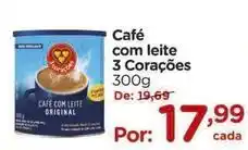 Carrefour 3 corações - café com leite oferta