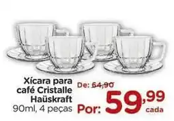 Carrefour Hauskraft - xicara para café cristalle oferta