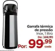 Carrefour Inox - garrafa térmica de pressão oferta