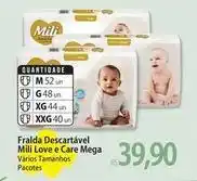 Atacadão Mili - fralda descartável love e care mega oferta