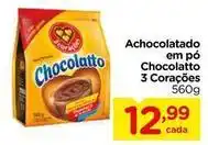 Carrefour 3 corações - achocolatado em pó chocolatto oferta