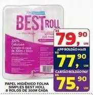 Roldão Premium - papel higiênico folha simples oferta