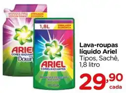 Carrefour Lava-roupas líquido ariel tipos, sachê oferta
