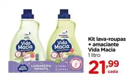 Carrefour Kit lava-roupas + amaciante vida macia oferta