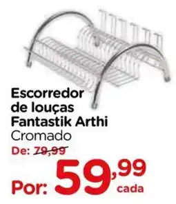 Carrefour Escorredor de louças Fantastik Arthi Cromado oferta