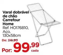 Carrefour Varal dobrável de chão Carrefour Home oferta