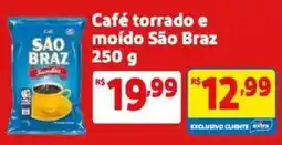 Mercado Extra Café torrado e moído São Braz oferta