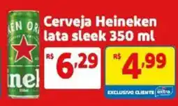 Mercado Extra Cerveja Heineken lata sleek oferta